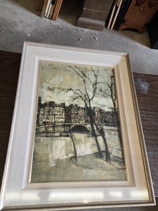 M. de Gallard 1962 Framed Artwork 27.5x35