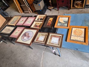 Framed Artwork Collection including Rose Prints, Landscape and Inspirational Quotes