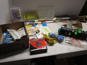 Lures, Net, Weights, Rod, Anchor