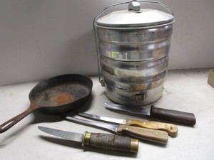 Wagner Cast Fry Pan, Cook Set