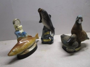 Beam Decanters, Teal, Fish