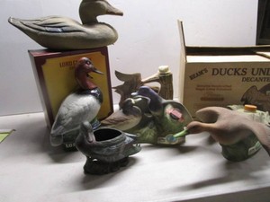 Duck Decanters, Paper Mache Decoy