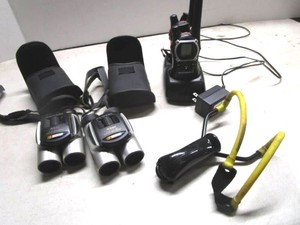 Binoculars, Radios, Sling Shot