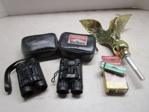 Eagle Pole Topper, Binoculars, Leatherman