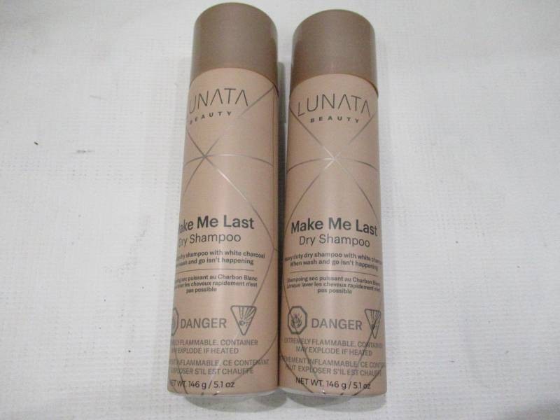 NEW 2 Pack of Lunata Beauty Make Me Last Dry Shampoo 5.1 oz Spray Bottles