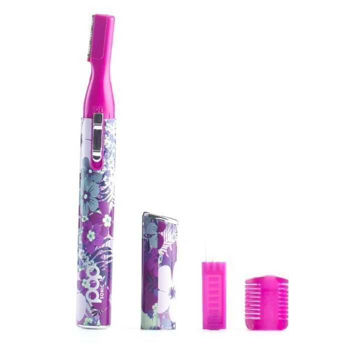 POP Sonic Trimmer Purple Flower for Ears, Nose, Eyebrows, etc.