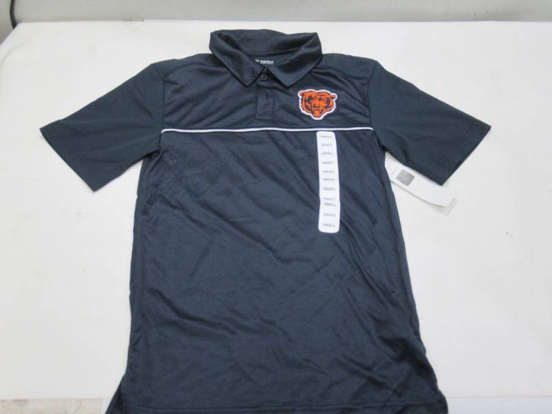 NEW NFL Mens LC Circle Short Sleeve TC Pipe Lockup Polo - Chicago Bears - SMALL