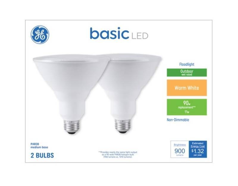 NEW GE Basic 90-Watt EQ PAR38 Warm White Medium Base (e-26) Light Bulb (2-Pack)