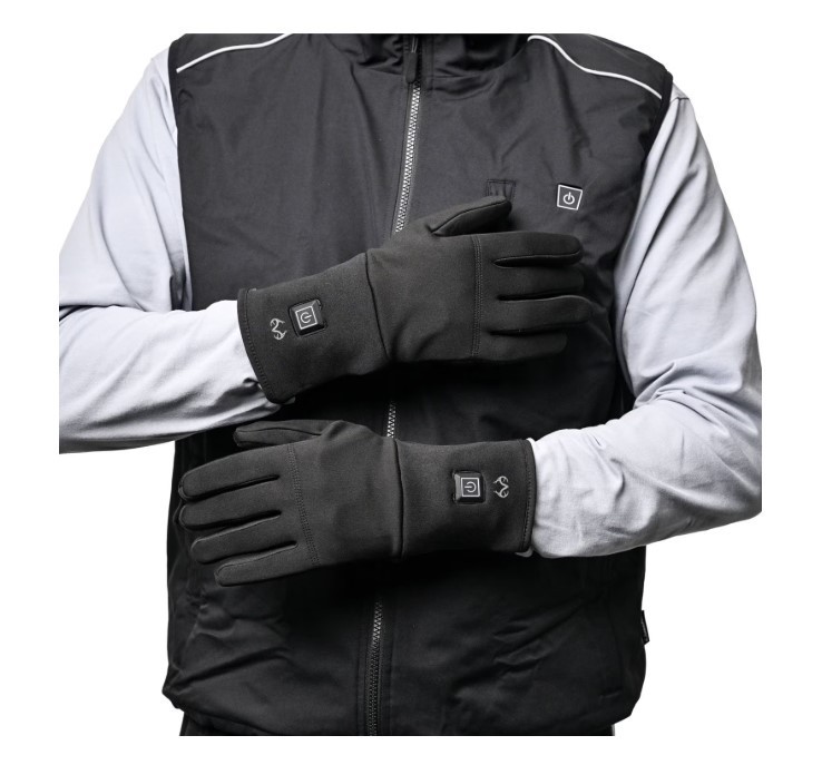 NEW Realtree Adult Multipurpose Heated Gloves - Small  Medium - Black