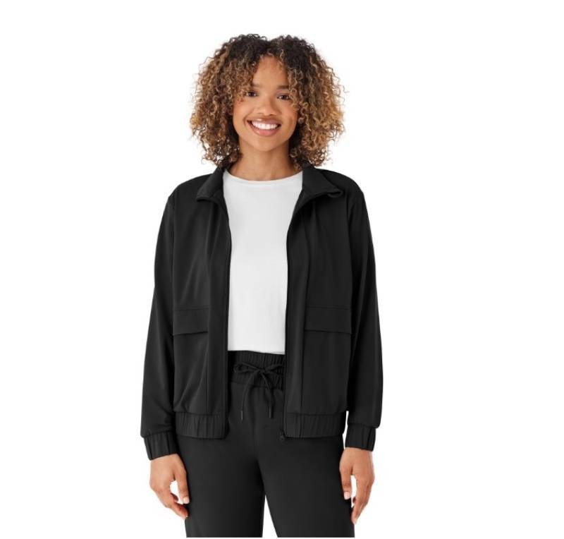 NEW Members Mark Womens Travel Jacket - Black - XL