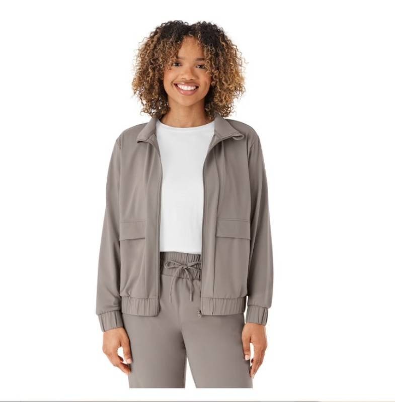 NEW Members Mark Womens Travel Jacket - Taupe - XL