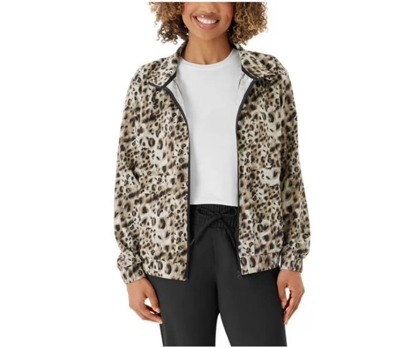 NEW Members Mark Womens Travel Jacket - Animal - LARGE