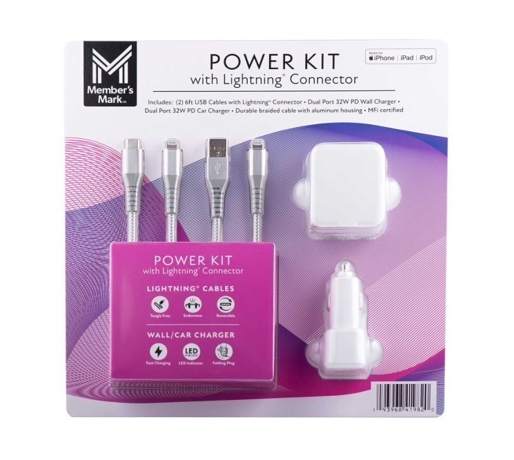 NEW Members Mark Lightning USB Power PD Kit - White