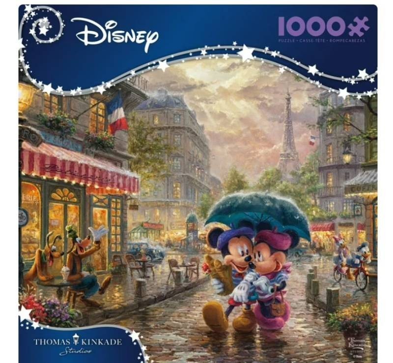 NEW Buffalo Games Interlocking Jigsaw Puzzle, 1000 pc. -Thomas Kinkade - Disney Paris
