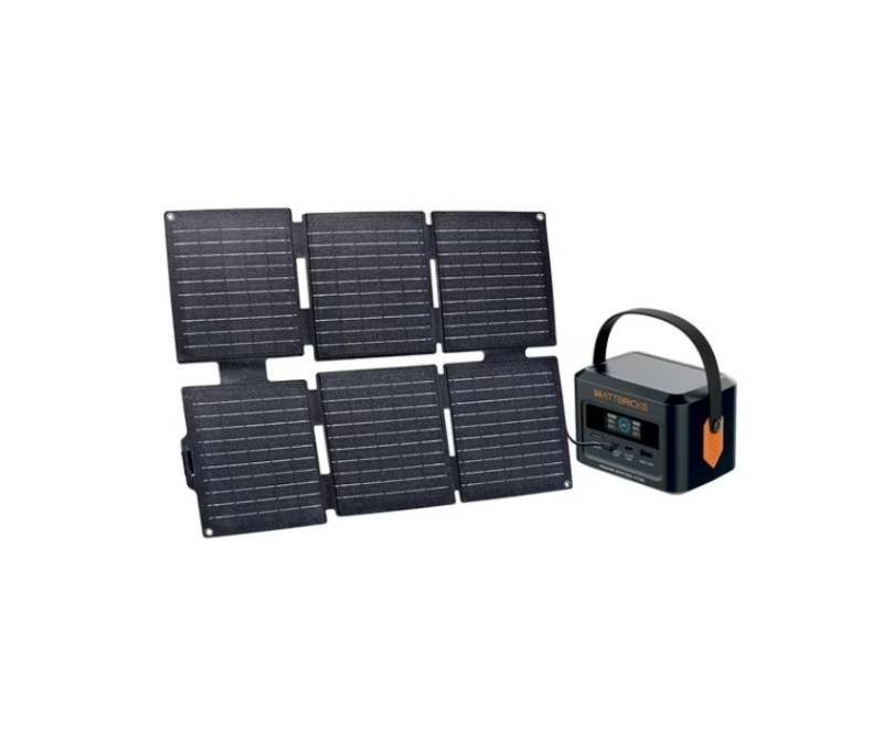 NEW Wattbricks Energy 120-Watt Peak With 99.2Whr Portable Power Station & 30-Watt Portable Solar Panel Bundle