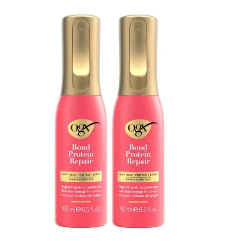 NEW OGX Bond Protein Repair 450°F Heat Protect Spray, 6.5 fl. oz., 2 pack