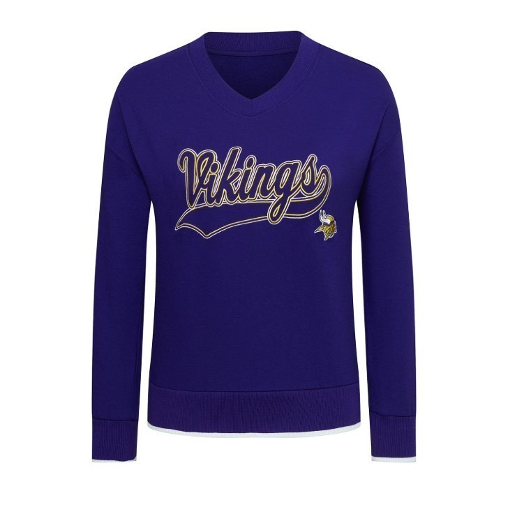 NEW Womens NFL Team Apparel Long Sleeve Pullover - Minnesota Vikings - LARGE