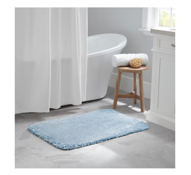 NEW Members Mark Hotel Premier Soft Bath Rug, 24 x 36 - Blue Crest