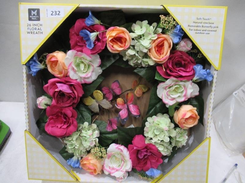 NEW Members Mark 26 Spring Floral Wreath with Butterflys