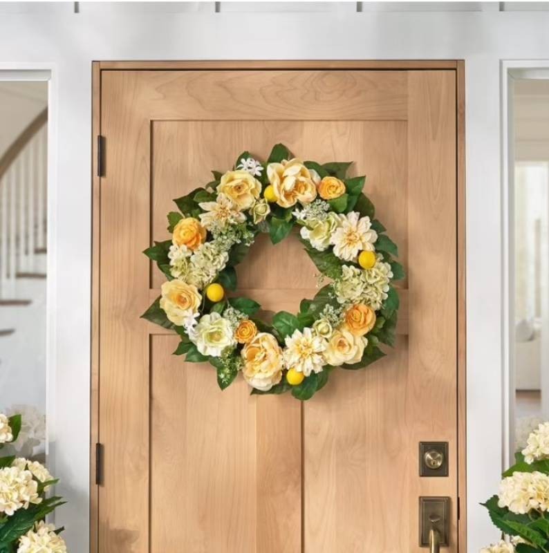 NEW Members Mark 26 Spring Floral Wreath - Lemon Design