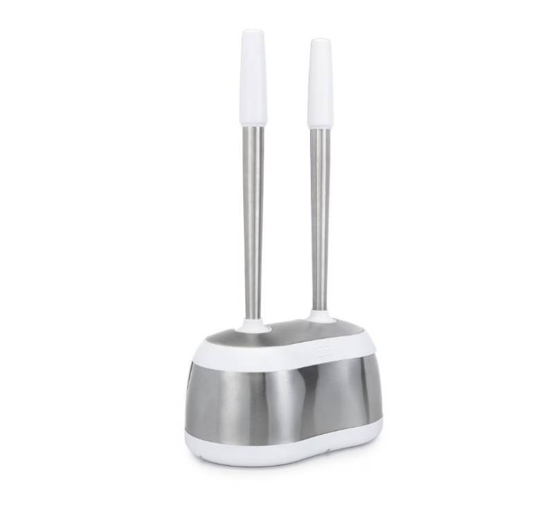 NEW Polder Dual Toilet Brush and Plunger Caddy