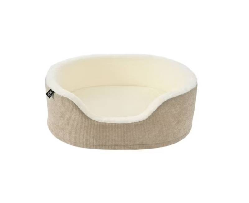 NEW Members Mark Cozy Cuddler Pet Bed, Medium Size, Beige, 22 x 27