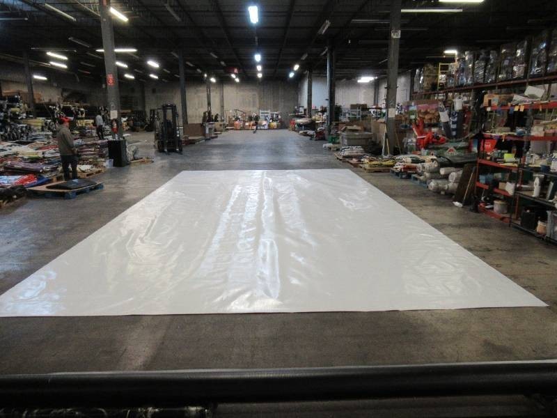 NEW Vinyl Tarp - 16.33 x 30  Black  White Vinyl tarp - 9 oz. Lightweight Duty