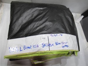 10 x 36 5 oz. Black PE Tarp w Advertisement  Reused Billboard  5 mil Lightweight Duty - A Grade