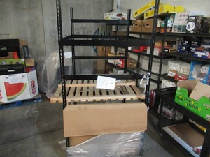 Adjustable Black Metal Frame Built to Fit Onto Pallets - Perfect for Projects