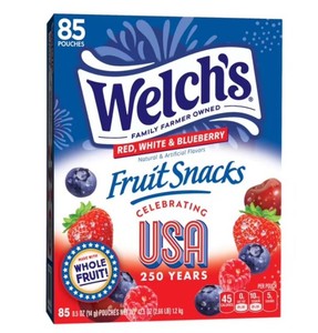 NEW Welchs Americas 250th Anniversary Fruit Snacks, 0.5 oz., 85 pk.