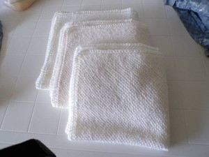 New Unused Handmade Crochet Soft Baby Blankets (3 Total)