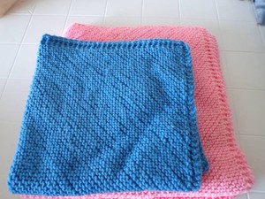 2 - New Handmade Crochet Soft Baby Blankets