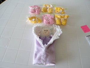 6 - Pair of TV Booties Handmade & 1 Fun Hand Puppet Handmade
