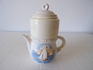 Vintage Porcelier Vitreous Hand DES Drip TeaCoffee Maker