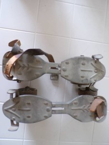 Vintage Metal Wheel Roller Skates