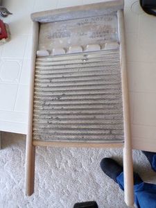 Antique The Silver Top Notch Soap Saving Natl Washboard Co. No. 824