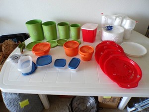 Tupperware and Picnic Supplies from Our RV