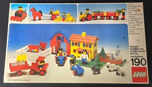 Ll-FR - Vintage LEGO Building Set 190 Open Box 526 Pieces