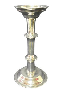 Ll-FR - Pewter Candle Holder Askvoll Brug Stopt Tinn Original Box