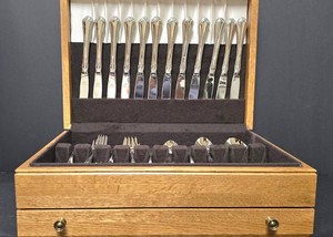 Ll-FR - Vintage Flatware Set - Reed & Barton 12-Place Setting Stainless Steel