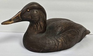 Ll-FR - Carved Wooden Duck Decoy Ducks Unlimited Federal Cartridge