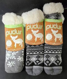 Ll-FR - Slipper Socks - Pudus (Lot of 3 Pairs)