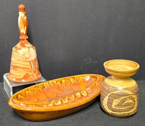 Ll-FR - Vintage Ceramic Bell, Ashtray & Vase Mixed Lot