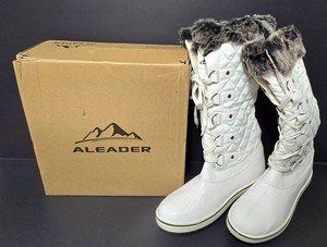 Ll-FR - Womens Snow Boots - Aleader AL184123 White Size 11 NIB
