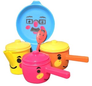 Ll-FR - Vintage Worcester Toy Co. Plastic Childrens Cookware Set - 5 Pc.