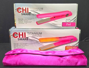 Ll-FR - Hair Straightener Set - CHI Smart Titanium Travel Iron & Case