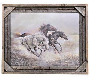 Ll-FR - Framed Horse Print - Ruanne Manning Rustic Signed