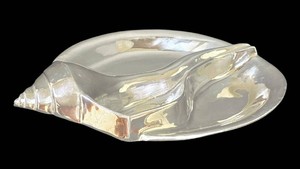 Ll-FR - Vintage Shell Shaped Sectioned Serving Tray Mariposa Brillantes Michael Updike