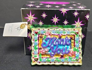 Ll-FR - Ornament - Christopher Radko Thank You New in Box