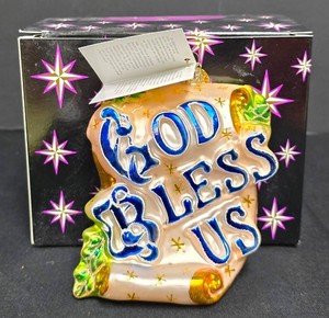 Ll-FR - Christmas Ornament Christopher Radko God Bless Us New in Box